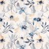tessuto arredo mezzo panama grandi fiori – mandorla/blu,  thumbnail number 1