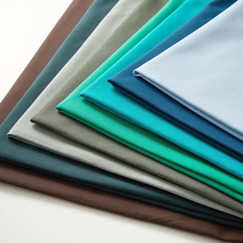 jersey di cotone medio tinta unita &ndash; blu ghiaccio | Resto 100cm,  image number 7