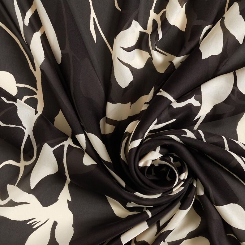 chiffon Fiori riciclati – nero/beige chiaro,  image number 3