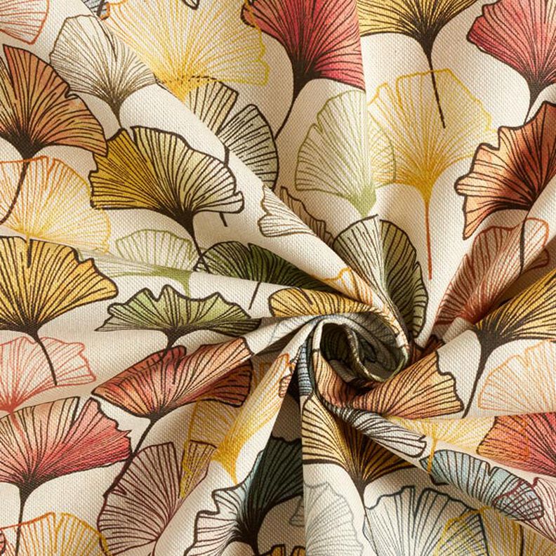 tessuto arredo stampa digitale ginkgo variopinto,  image number 3
