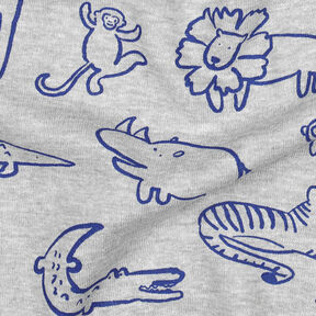 felpa Animali da safari | by Poppy – grigio argento/blu reale, 