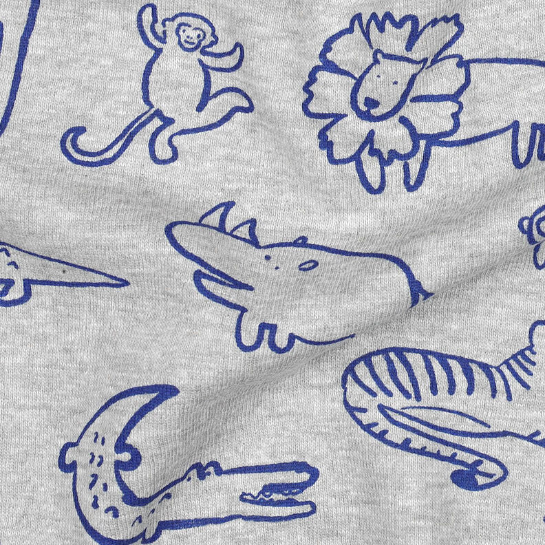 felpa Animali da safari | by Poppy – grigio argento/blu reale,  image number 2