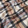 Tessuto per cappotto garzato a quadri scozzesi – azzurro/beige,  thumbnail number 2