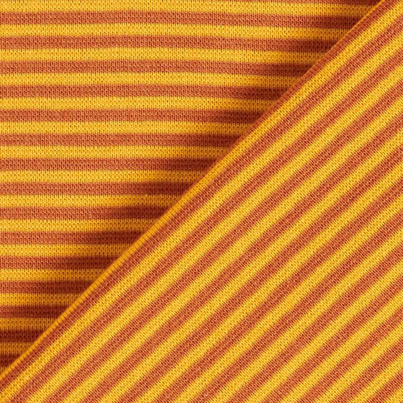 tessuto tubolare per polsini, righe sottili – terracotta/giallo,  image number 4