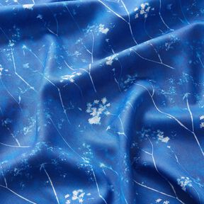 Tessuto di viscosa Soffioni – blu reale/bianco, 