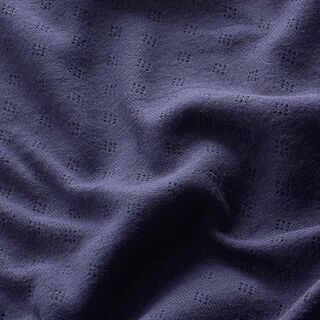 jersey maglia fine con motivi traforati – blu marino, 