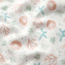 mussolina / tessuto doppio increspato Stelle marine   Conchiglie    Alghe stampa digitale – bianco,  thumbnail number 2