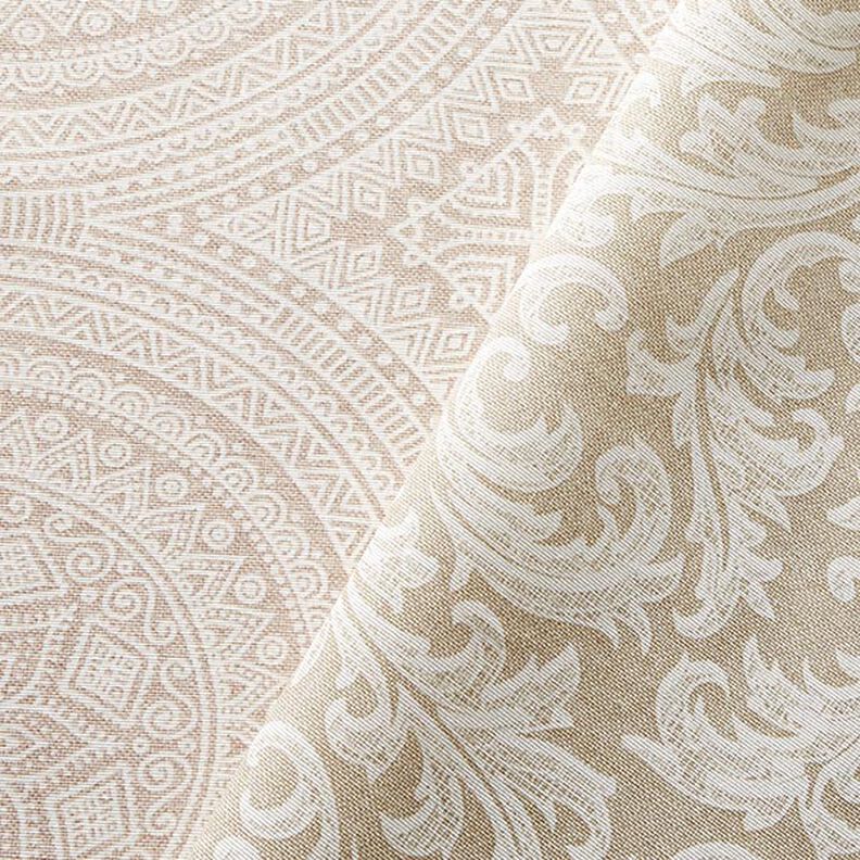 tessuto arredo tessuti canvas motivi ornamentali – naturale/bianco,  image number 5