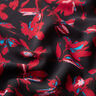 Chiffon increspato con fiori astratti – blu marino/rosso carminio,  thumbnail number 2
