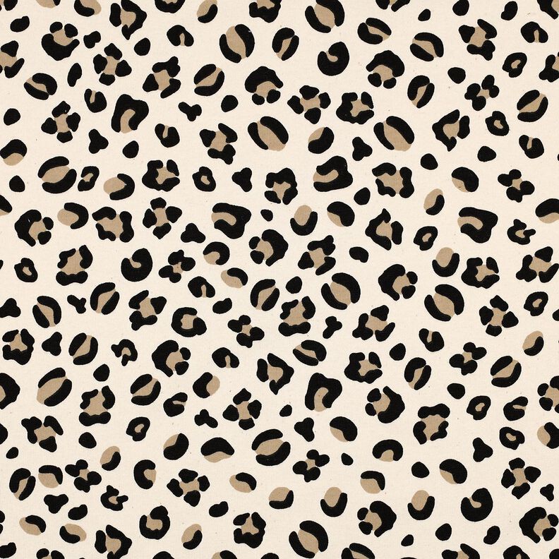 felpa garzata Stampa leopardata | Poppy Fabrics – crema/anemone,  image number 1