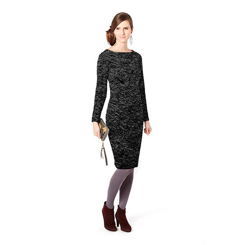 velluto stretch stropicciato – nero,  image number 6