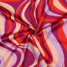 satin di cotone Onde retrò | Poppy Fabrics – porpora/arancione,  thumbnail number 3