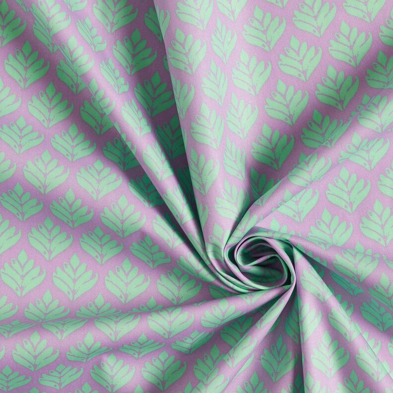 cotone rivestito Soggetti astratti – violetto pastello/menta,  image number 3