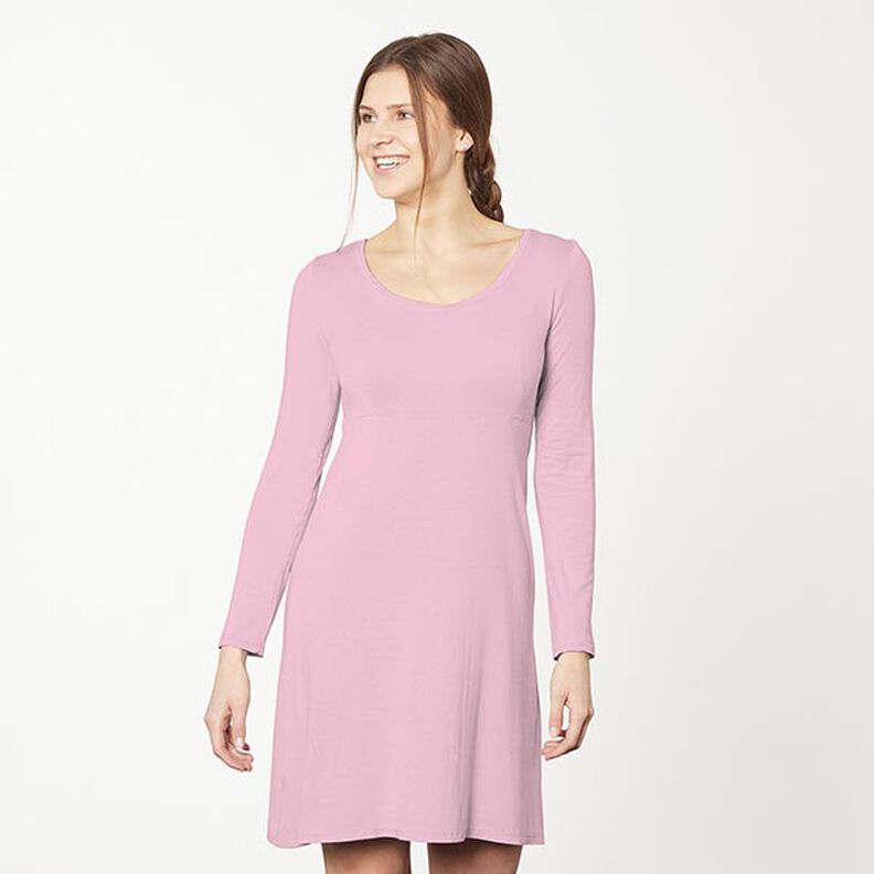 Baumwolljersey Medium Uni – rosa,  image number 6