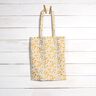 tessuto arredo satin di cotone Mare di fiori – senape/bianco,  thumbnail number 8