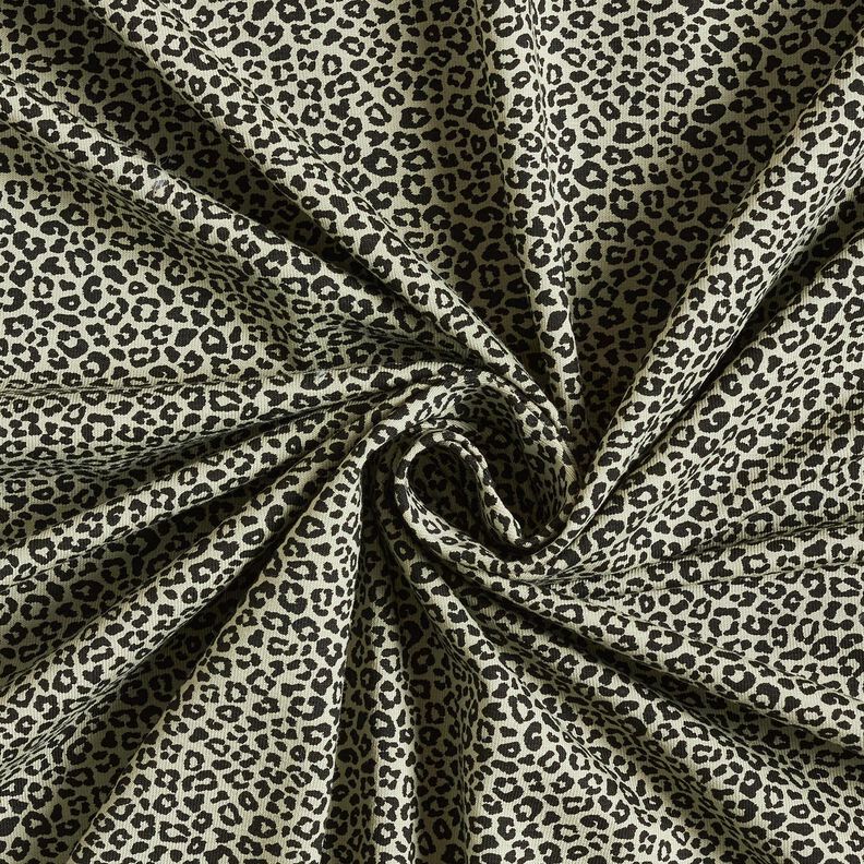 jersey di cotone mini stampa leopardata – greige/nero,  image number 3
