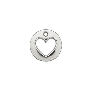 decorazione, cuore [ Ø 12 mm ] – argent metallica, 