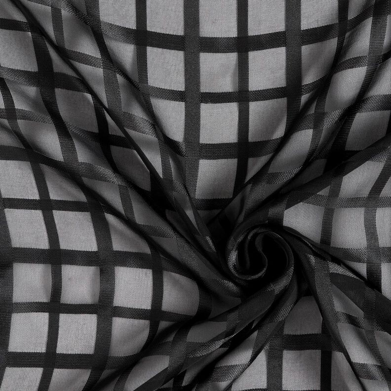 chiffon Finestra a quadretti – nero, image number 3