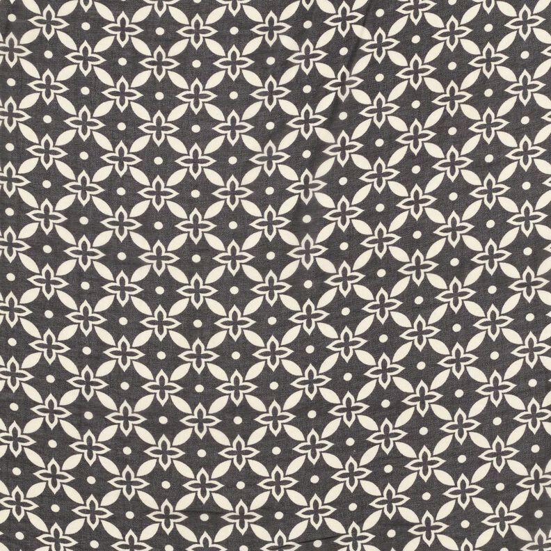 Ornamenti floreali in chiffon – nero/bianco, image number 1