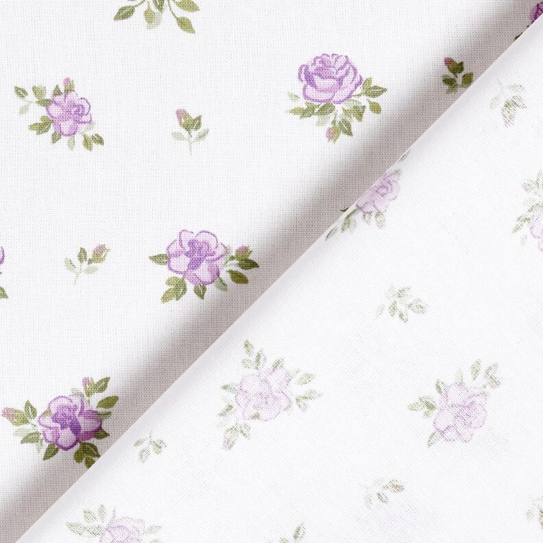 popeline di cotone rose delicate – lavanda/bianco,  image number 4
