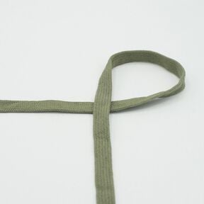 Cordoncino piatto Felpa cotone [15 mm] – cachi, 