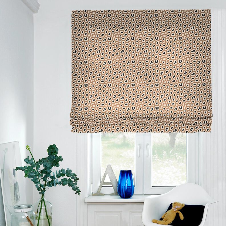 tessuto arredo mezzo panama Motivo leopardato astratto – marrone chiaro/anacardo,  image number 6