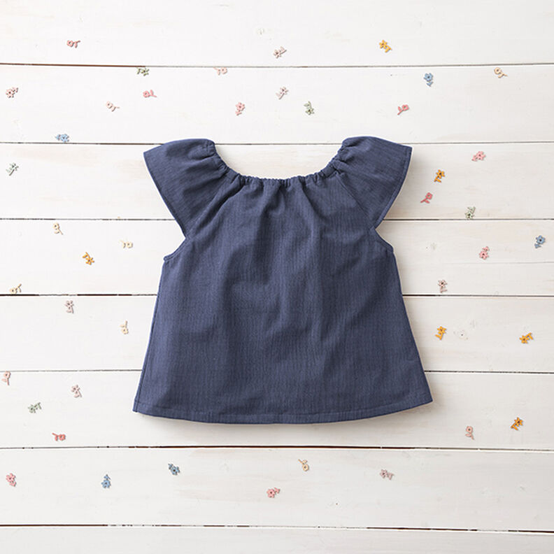 mussolina / tessuto doppio increspato – colore blu jeans,  image number 8