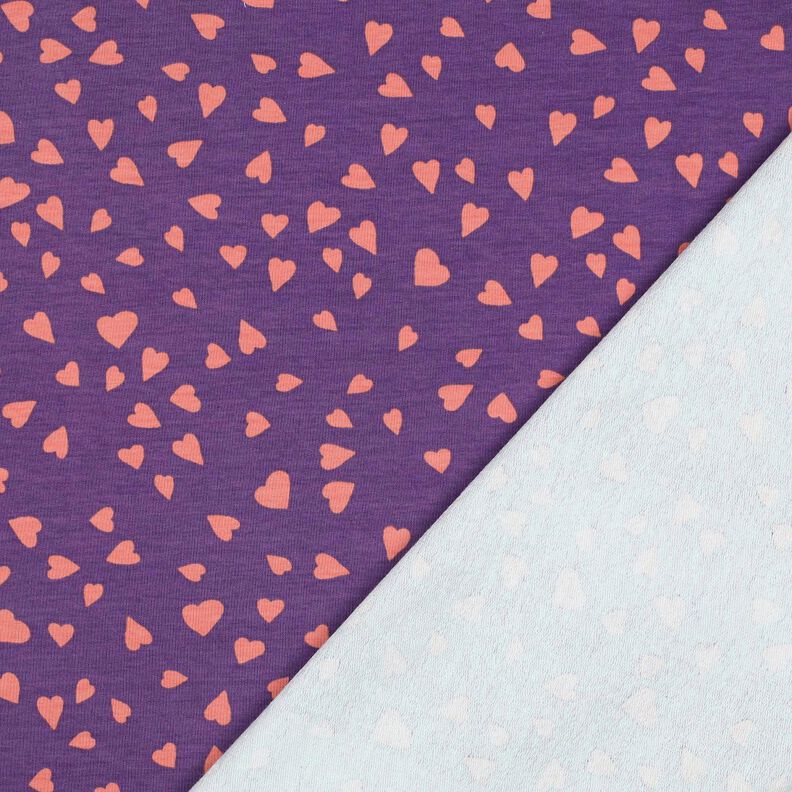 felpa estiva cuori | Poppy Fabrics – lillà/rosa anticato, image number 3