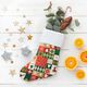 tessuto arredo mezzo panama Collage festivo – beige chiaro/verde abete,  thumbnail number 6