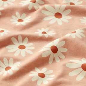 Misto cotone jersey fiorellini – rosa antico chiaro, 