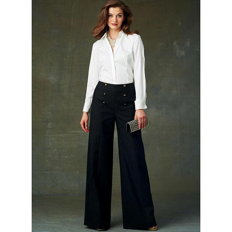 pantalone a vita alta, Very Easy Vogue9282 | 32 - 48,  image number 2