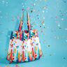 borse taglio di tessuto tessuti canvas Pennellate colorate – bianco,  thumbnail number 10