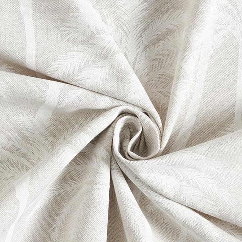 tessuto arredo mezzo panama Palme – bianco,  image number 3