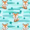 jersey di cotone Volpe con strisce | Glitzerpüppi – azzurro/arancio pesca,  thumbnail number 1