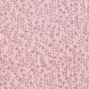 mussolina / tessuto doppio increspato Viticci di fiori bicolori – rosa antico chiaro, 