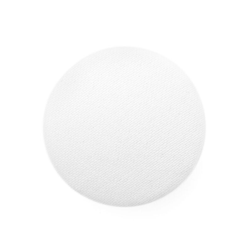 Bottone rivestito, Satin duchesse – bianco lana,  image number 1