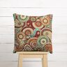 tessuto arredo gobelin Paisley astratto – beige chiaro/rosso carminio,  thumbnail number 6