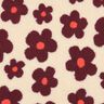 tessuto peluche fiori | Poppy Fabrics – anacardo/rosso Bordeaux,  thumbnail number 1