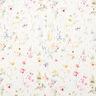Misto lino-cotone con fiori acquarellati – bianco,  thumbnail number 1