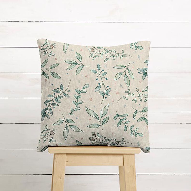 tessuto arredo mezzo panama, rami delicati – naturale, image number 4