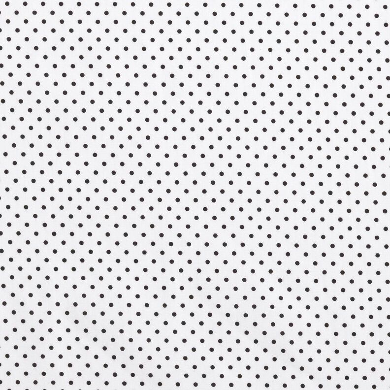 popeline di cotone Mini pois Polka – bianco/nero, image number 1