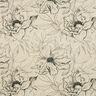 tessuto arredo mezzo panama Fiori disegnati – anemone/nero,  thumbnail number 1