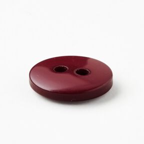 Bottone tondo a 2 fori [Ø 11 mm] – rosso Bordeaux, 
