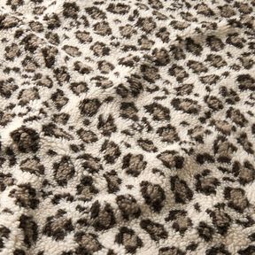 tessuto peluche Stampa leopardata – beige chiaro/duna, 