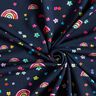 jersey di cotone Fiori variopinti e arcobaleni stampa digitale – blu notte/mix di colori,  thumbnail number 3