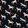 jersey di cotone Unicorni arcobaleno stampa digitale | Poppy Fabrics – nero,  thumbnail number 1