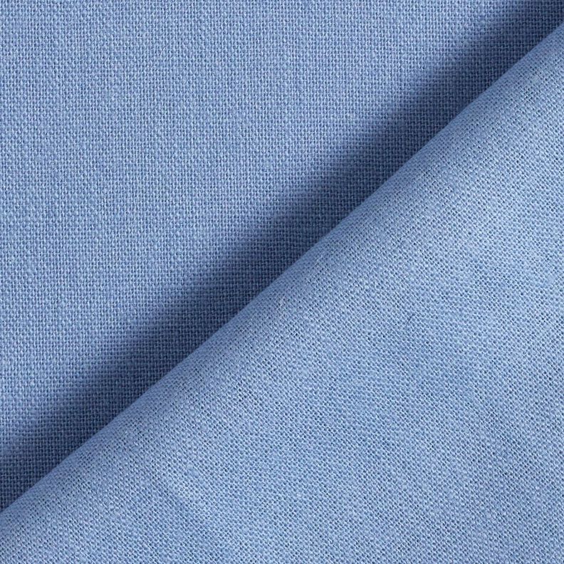 Tessuto in puro lino pesante tinta unita – blu jeans chiaro,  image number 3
