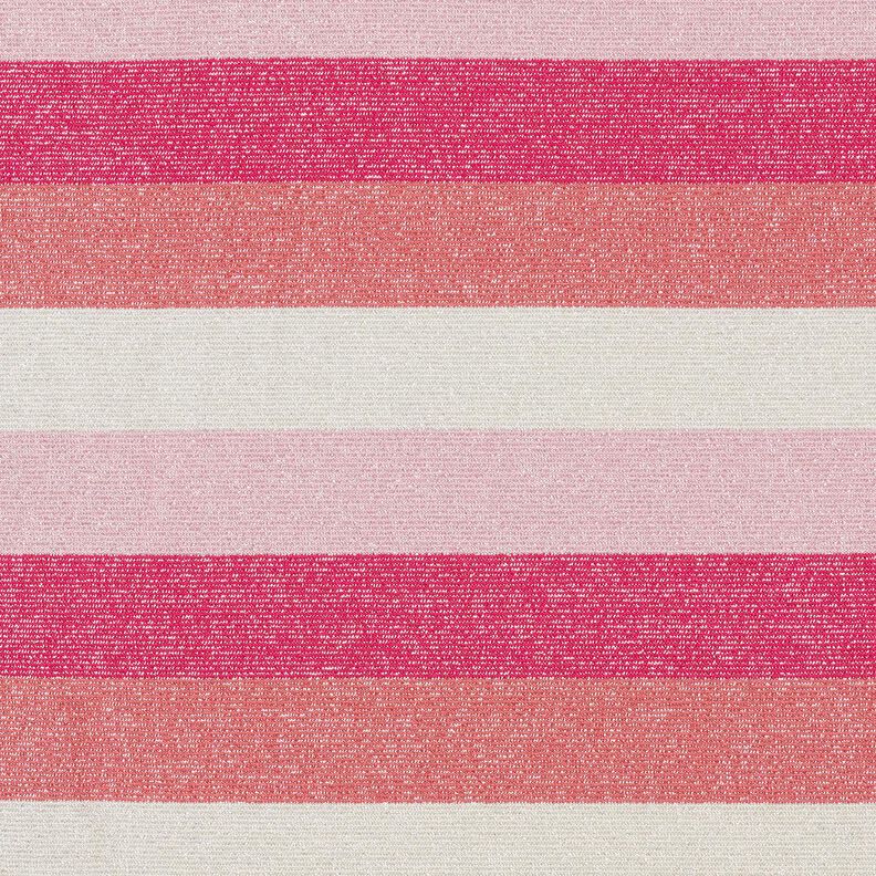 Jersey glitterato a righe – pink/corallo,  image number 1