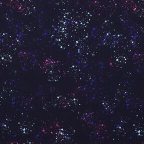jersey di cotone Spruzzi colorati | Glitzerpüppi  – blu notte/lilla bluastro, 
