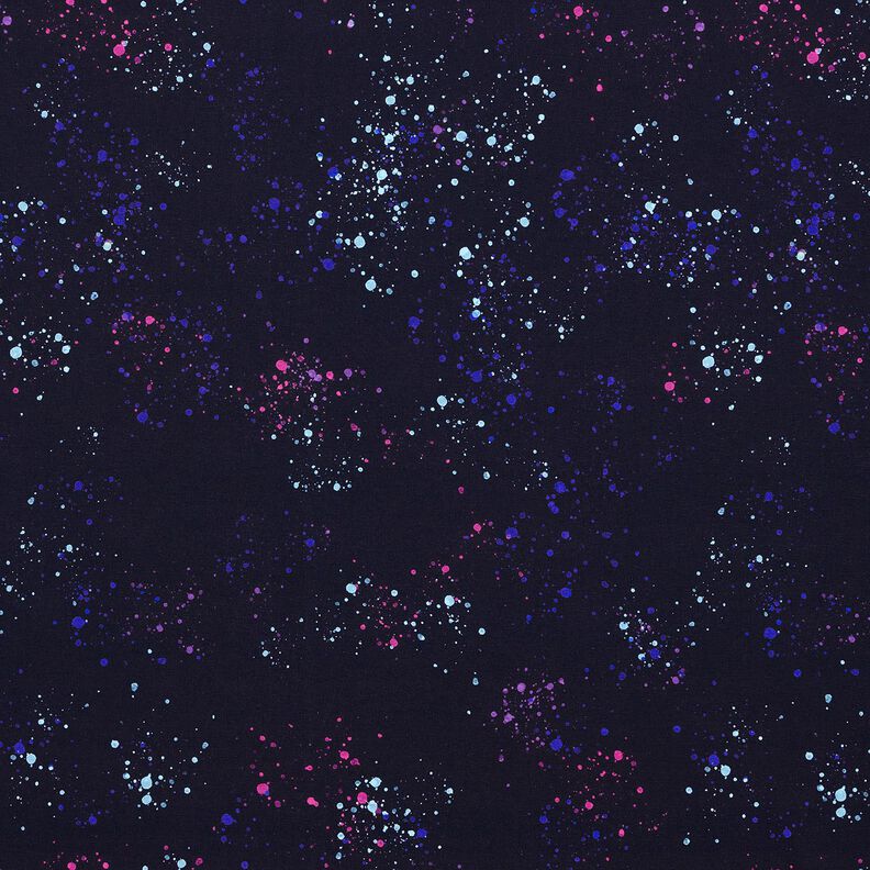 jersey di cotone Spruzzi colorati | Glitzerpüppi  – blu notte/lilla bluastro,  image number 1